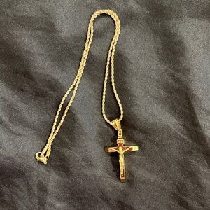 Gold Plated 925 Cross Necklace
